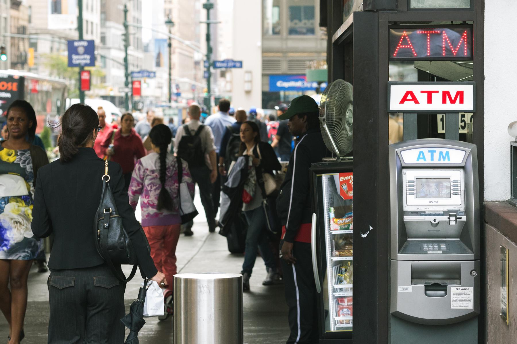 A photo of an ATM machine